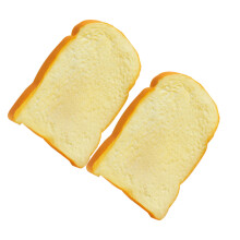 2pcs pu artificial toast model sliced bread fake food for photo prop
