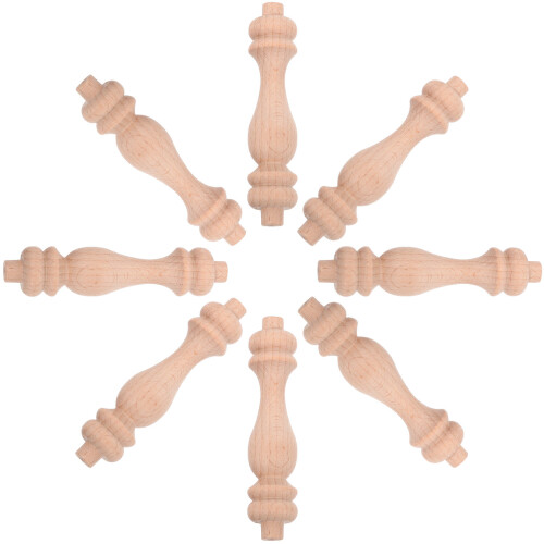 10 pezzi balaustra in legno 84 mm, aste non finite per scale e casa