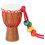 mini djembe in legno con linea nera, per appassionati 5
