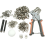 Grommet Press Pliers Kits Handheld Eyelet Machine with 100Pc Grommets 1