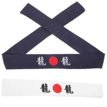 Lot de 2 bandeaux japonais samouraï, bandeau de chef japonais, bandeau de karaté japonais