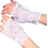 Paar Spitzen-Handschuhe Polyester Halbfinger-Golf-UV-Schutz fingerlose halbe 1