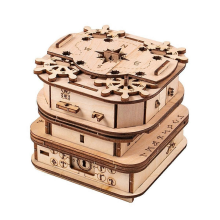 Davy 'Locker, puzzeldoos, geschenkdoos, houten puzzel, houten legpuzzel voor volwassenen, hersenkraker, verjaardagscadeau