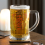 Viking Compass Glass Beer Tankard with Coaster 1