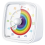 60-Minute Visual Timer with Night Light, Countdown Timer,Pomodoro Timer with Rainbow Pattern for Kids and Adults White 1