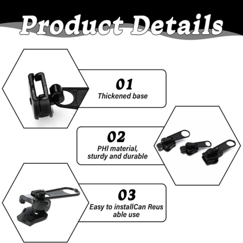 Fix A Zipper 12 Pack Zip Rescue Instant Repair Kit Replacement Black 1