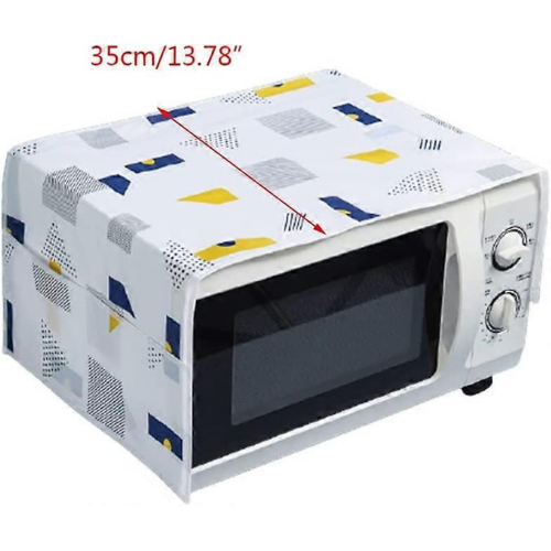 Microwave/Multi-Function Oven Dust Proof Grease Cover with Pocket Kitchen Protector(Feather Pattern) 1