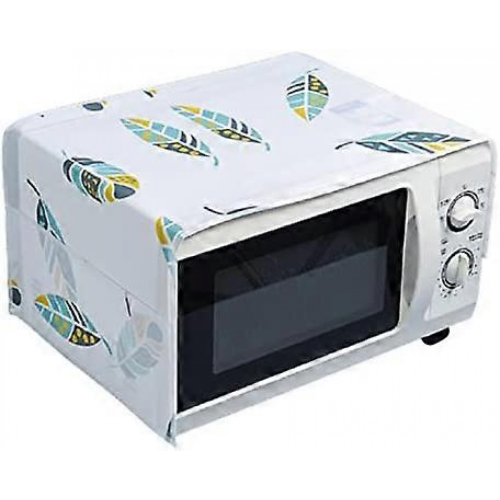 Microwave/Multi-Function Oven Dust Proof Grease Cover with Pocket Kitchen Protector(Feather Pattern)