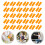 100Pièces Cache-Doigts Antidérapants Latex Orange 4