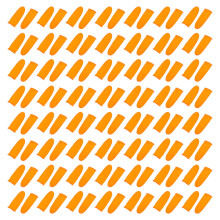 100Pièces Cache-Doigts Antidérapants Latex Orange