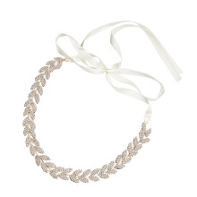 cadena de cristal con hoja para vestido de novia y fiesta