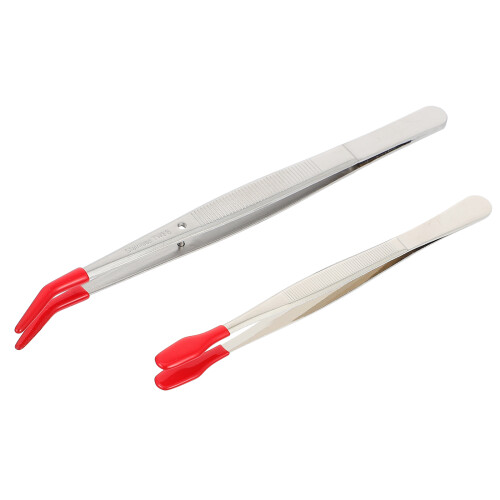 2 pinzas acero inoxidable rectas duraderas para el hogar