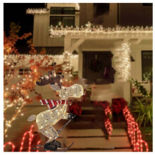 Outdoor Figure Christmas Skiing Moose Lights Garden Decoration Lamp For Home