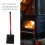 2pcs long handle metal ash for fireplace, stove, soil digging 9