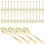 Gold Measuring Spoons Gold Appetizer Spoons Plastic 50pcs 10