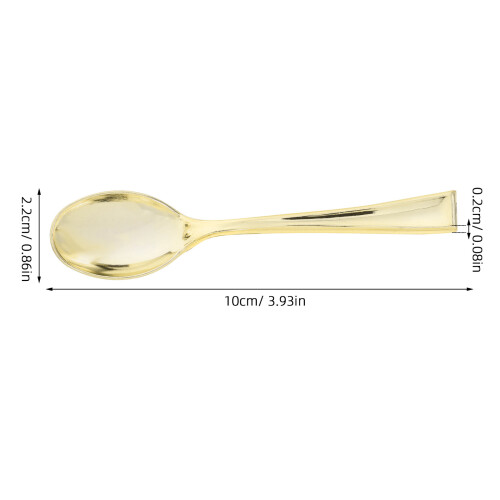 Gold Measuring Spoons Gold Appetizer Spoons Plastic 50pcs 1