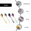 4pcs Stainless Steel Salad Serving Spoons 10