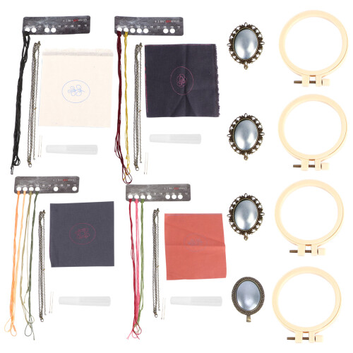 4 Pezzi DIY Ciondolo Ricamo e Ciondolo per Collana Pratico