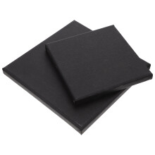 2Pz Canvas Nero Steso Su Cornice in Legno Per Pittura E Disegno