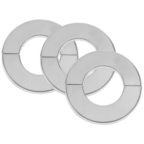 3 pièces plaques acier inox avec bouchons protection trous 2