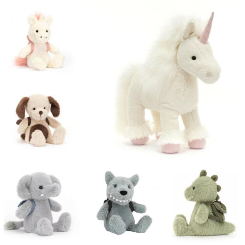 (Elephant)Isadora Einhorn Rucksack Elefant Dinosaurier Panda Plüschtier Puppe Geschenk 2