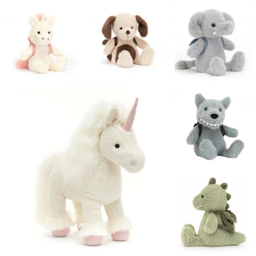 (Elephant)Isadora Einhorn Rucksack Elefant Dinosaurier Panda Plüschtier Puppe Geschenk 1