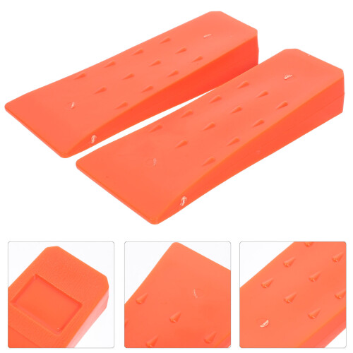 2 pezzi cunei in plastica per abbattimento alberi e segagione legno 2