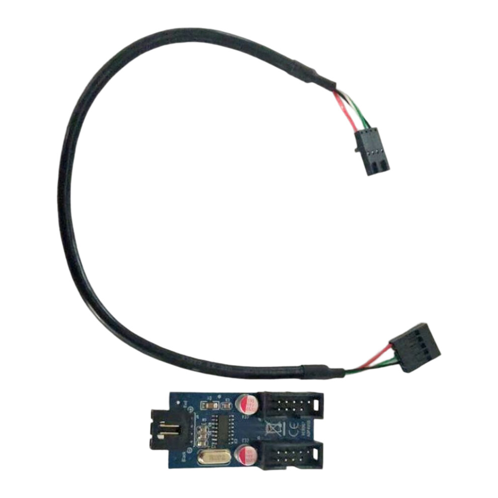 Men's Motherboard Usb 9Pin Header Adapter 1 To 2 Converter Splitter Desktop