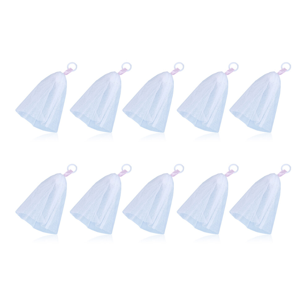 10Pcs Foaming Net Deep Cleaning Bath Mesh Bag Bubble Maker Random