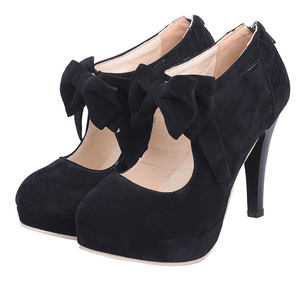 1 Para Damskich Letnich Szpilek Z ZaokrąGlonym Noskiem I Kokardką-image