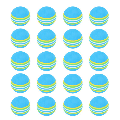 25Pcs Blue Rainbow Eva Golf Training Balls Safe Soft Practice Supplies