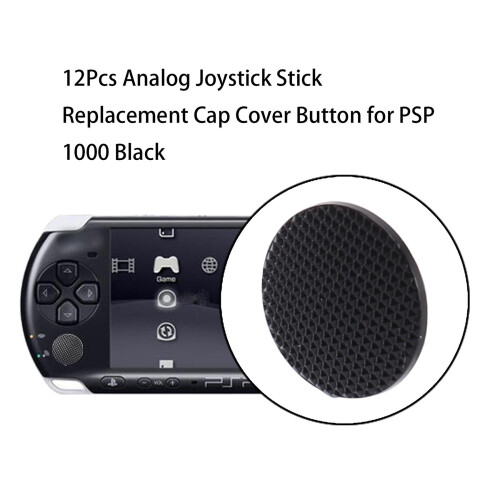 6pcs Analog Joystick Stick Replacement Cap Cover Button For PSP 1000 Black 1