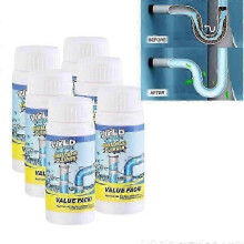 6pcs Household Wild Tornado Powerful Sink & Drain Cleaner Quick Foaming High Efficiency Remover Toil