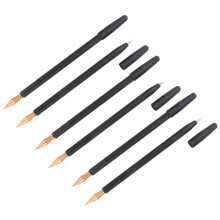 6 canetas para pintura por riscagem, estilógrafos para desenho (preta)