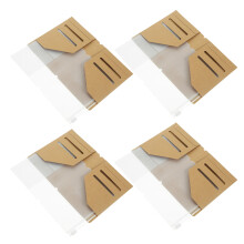 4St Reis Paspoorthoes Kraft Papier Khaki PVC Multifunctioneel Etui