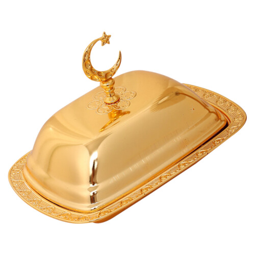 Fruit Tray Appetizer Serving Platter Iron Candy Plate With Lid 2