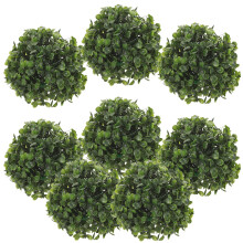 8 kunstmatige grasballen met groene bladeren, hangend decor