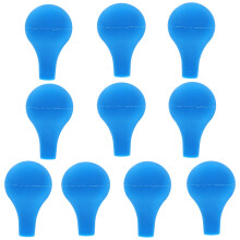 10 stuks siliconen druppelpipetten vervangingsballon (blauw)