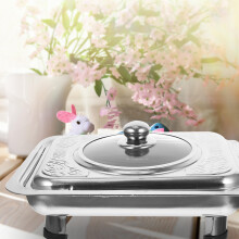 buffet-server aus mit deckel, rechteckige schale