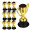 10 Unidades Troféu Mini Dourado Em Plástico Com Base Preta 8
