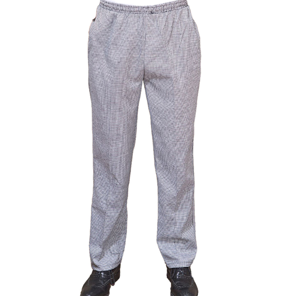 (2XLHoundstooth) Chef Pants Men Casual Baggy Cook Pant Fashion Waiter Uniform Costumes-image-OPC-PKK7R87-NEW