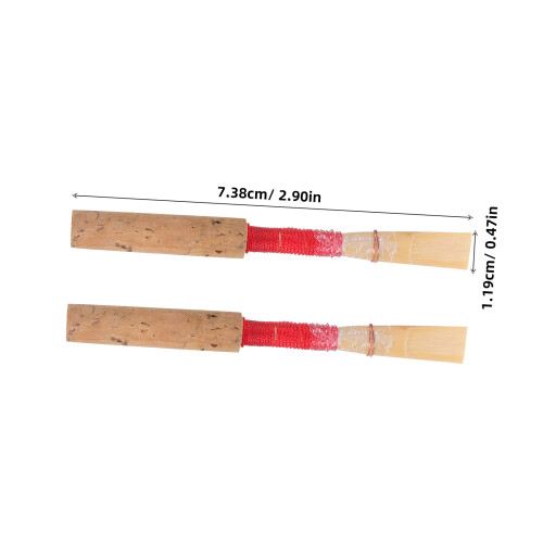 2Pièces Anches Oboe Traditionnelles Rouges Remplacement Qualité Pro 2