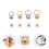 40Sets DIY Leather Rivets Brass Screw Studs with Iron Ring for Luggage 4
