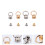 40Sets DIY Leather Rivets Brass Screw Studs with Iron Ring for Luggage 6