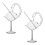 2 transparentes de cisne, taça para cocktail 1