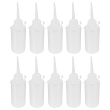 10 frascos de óleo para máquina de costura com bico fino e suporte