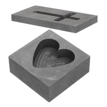 2St Grafiet Gietvorm Hartvorm En Kruisvorm Voor Metalen Ingoten DIY