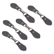 5 paar kledinghaaksluitingen voor lederen en windjacks