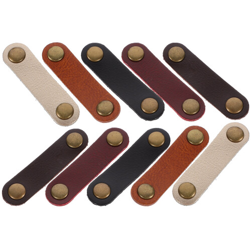 leder usb-kabelorganizer mit druckknopf für - ladekabel