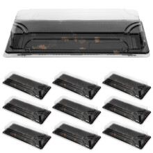 20 wegwerp sushiverpakking met print, plastic
